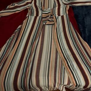 Duster open front tie can be worn with T-shirt jeans and sanders floor length